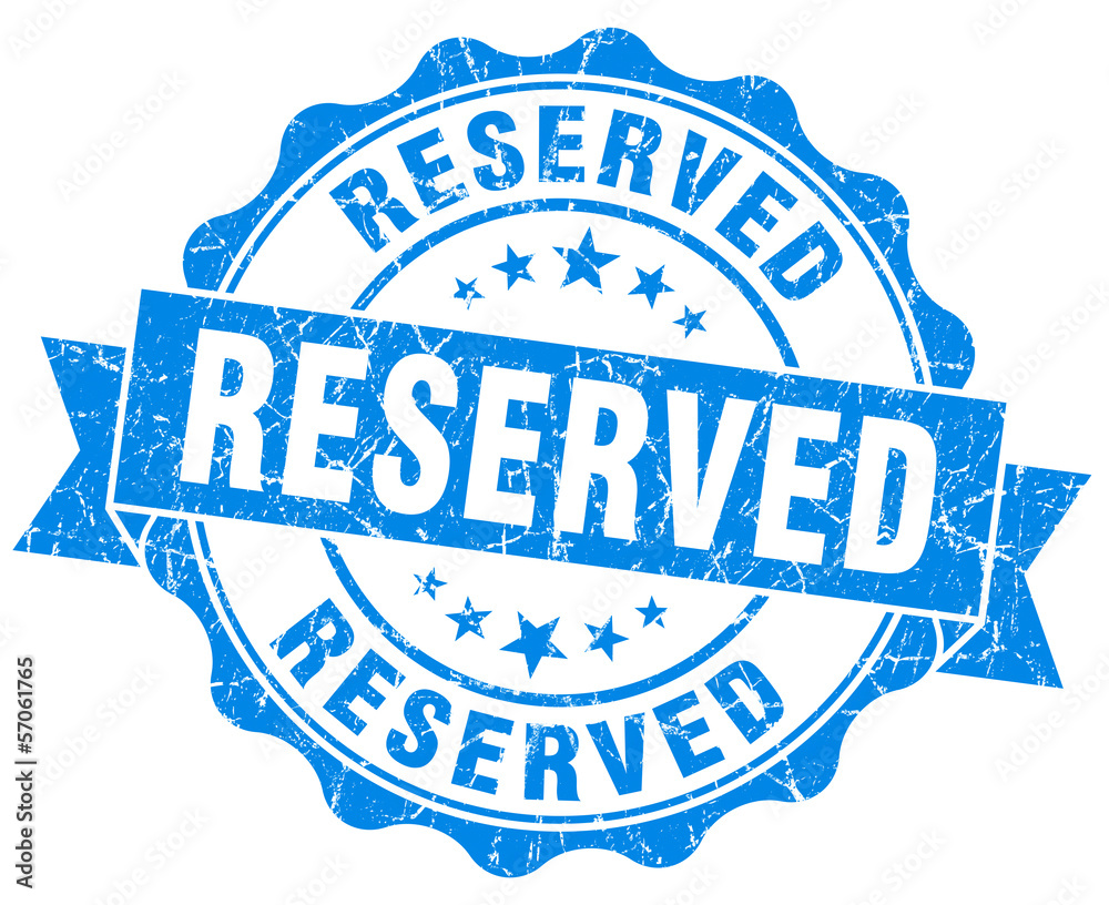Fototapeta premium reserved blue grunge old style stamp