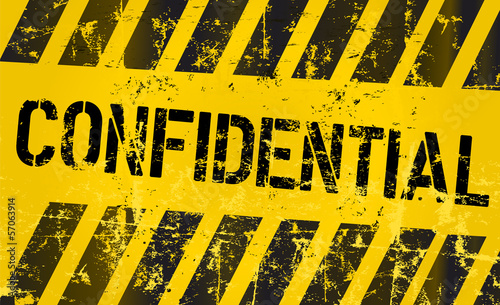 confidential sign, vector eps 10