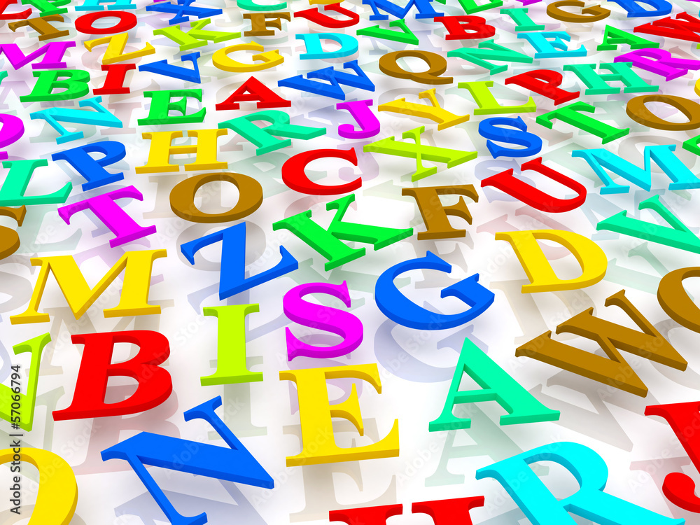 Fototapeta premium letters of the English alphabet.