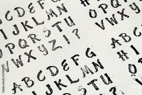 rubber stamp alphabet