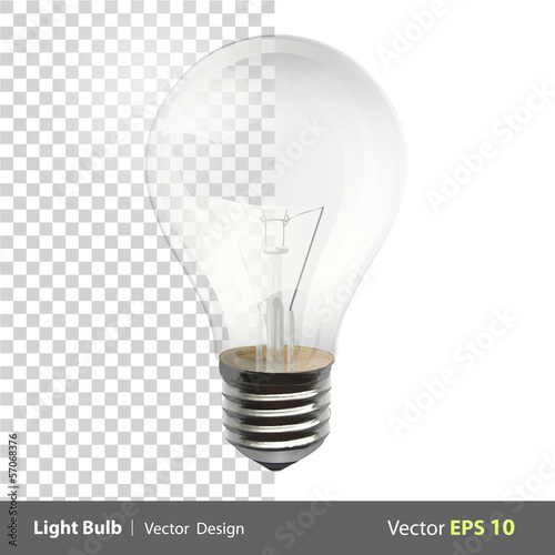 Realistic bulb. Realistic vector design.