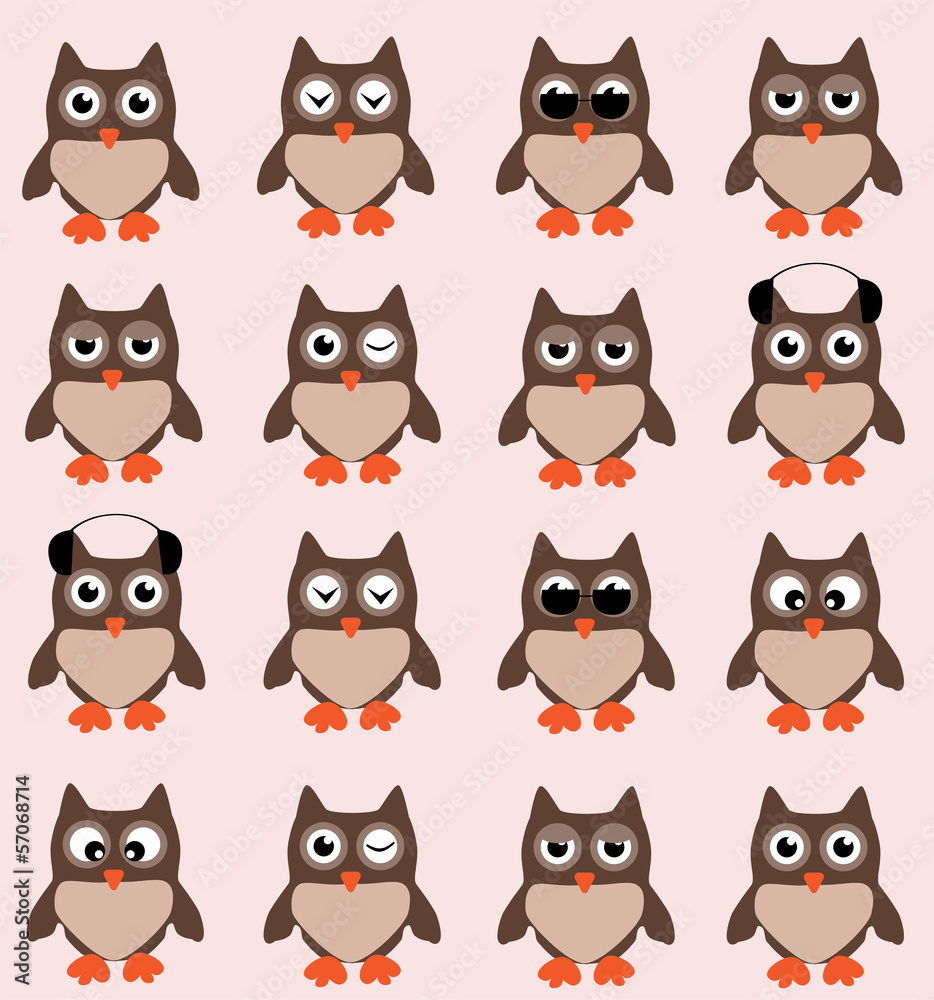 vector seamless owl background vector seamless owl background