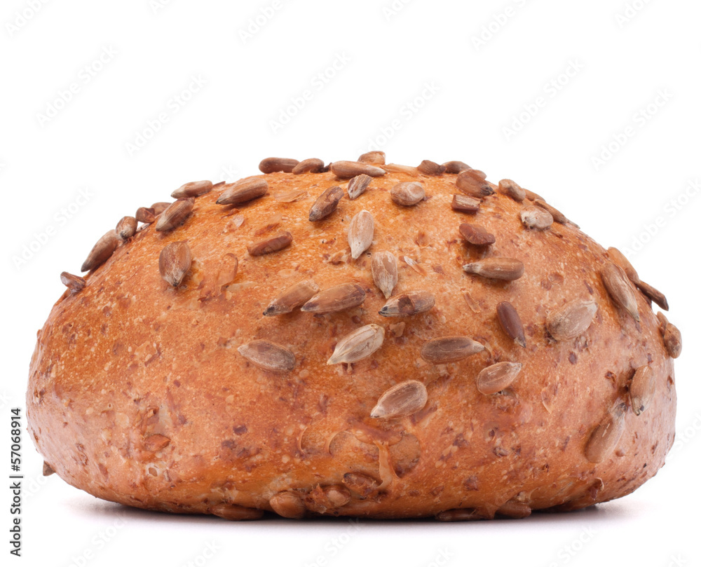 Hamburger bun or roll with sesame seeds cutout Hamburger bun or roll with sesame seeds cutout