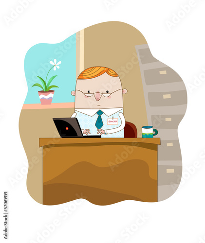 Businessman with laptop