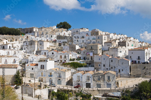 Panoramic view of Monte Sant'Angelo. Puglia. Italy.