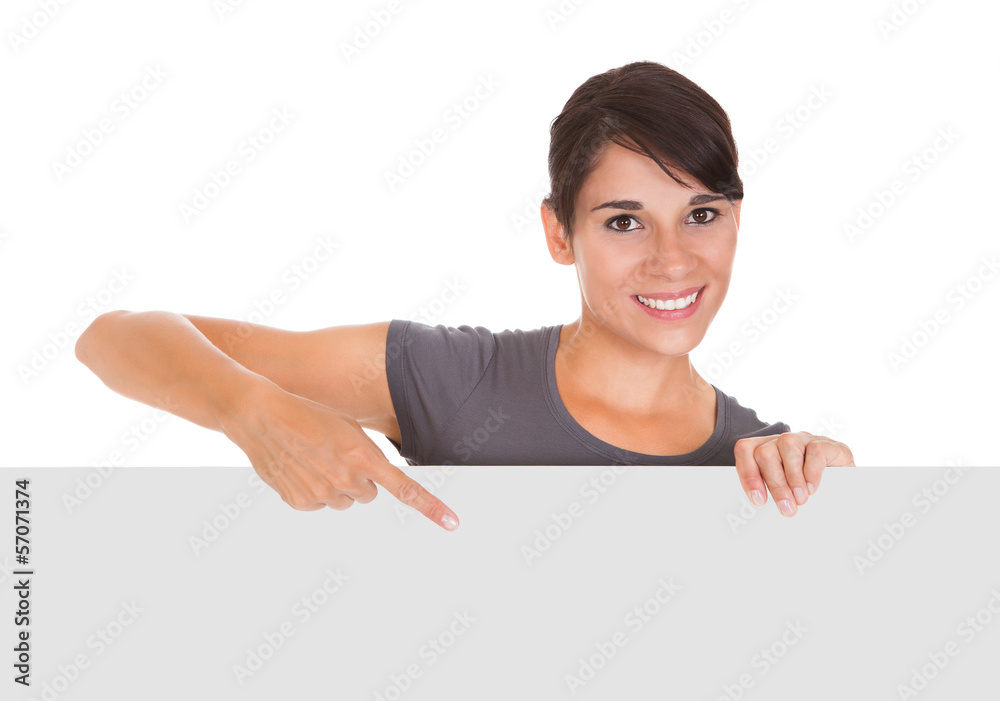Woman With Bill Board Woman With Bill Board