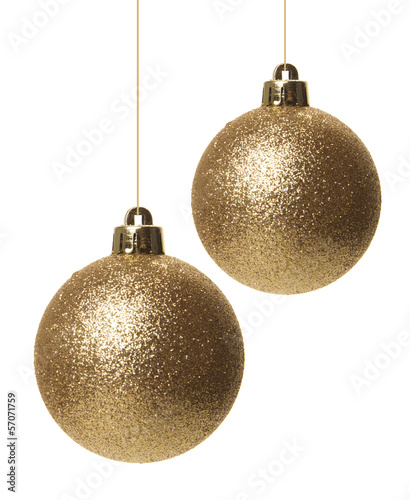 Weihnachtskugeln gold