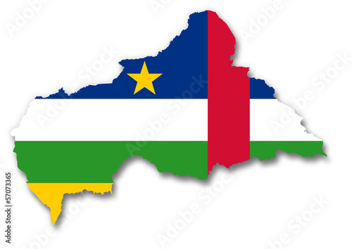 Carte / drapeau de la République Centrafricaine