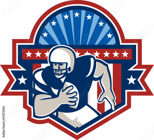 American Football QB Quarterback Crest