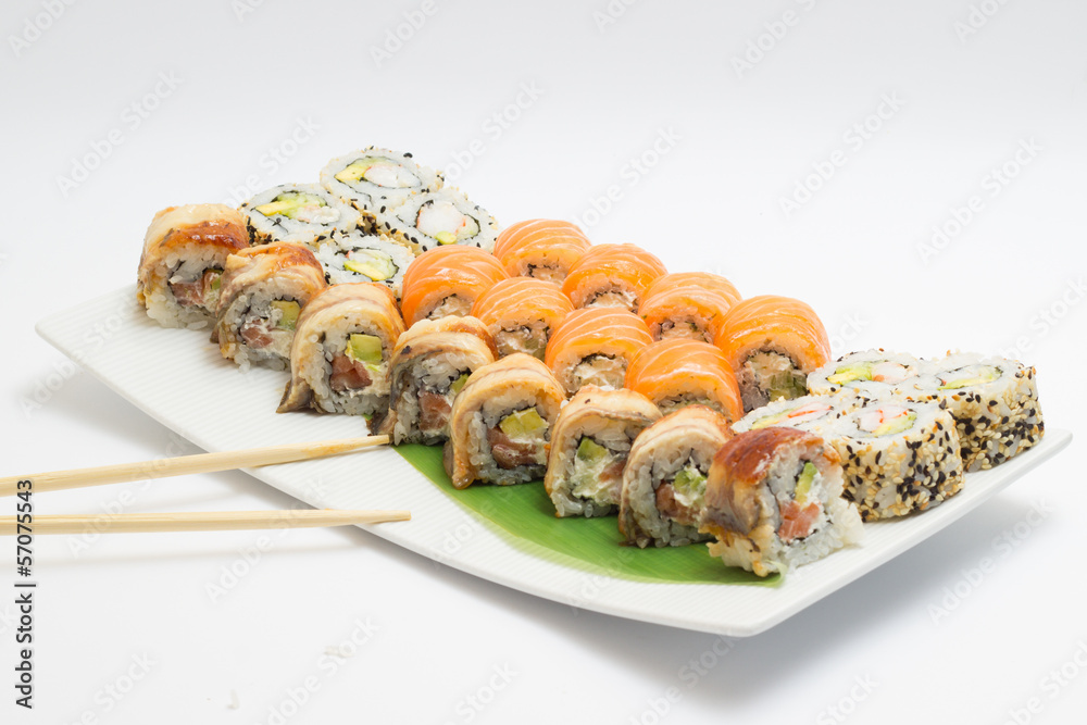 Philadelphia canada and california sushi rolls Philadelphia canada and california sushi rolls
