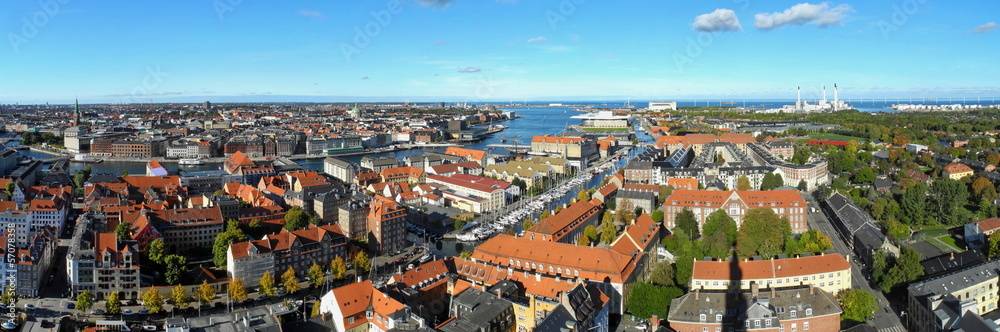 Kopenhagen Dänemark Stadtpanorama Luftaufnahme