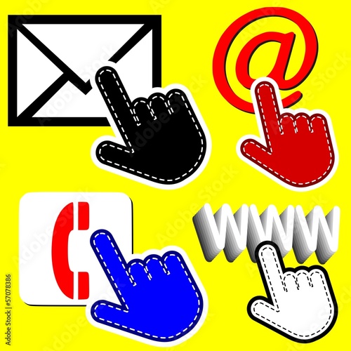 MANO PUNTATORE CLICK POSTA MAIL