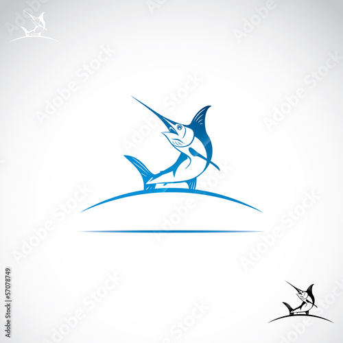 Marlin fish label