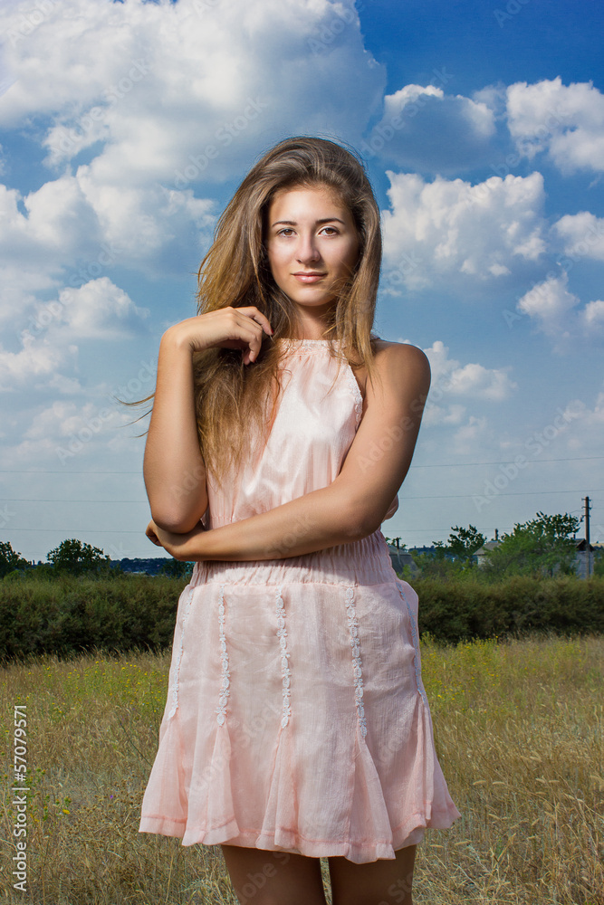 Portrait of a beautiful young brown-haired woman Portrait of a beautiful young brown-haired woman