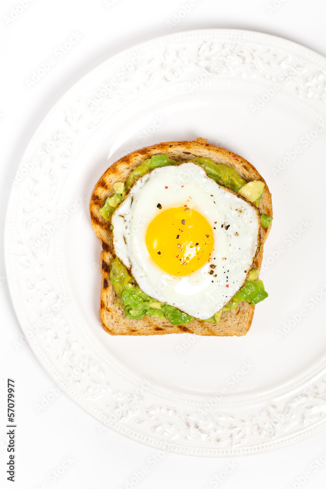 Healthy Breakfast. Egg and Avocado Toast Healthy Breakfast. Egg and Avocado Toast