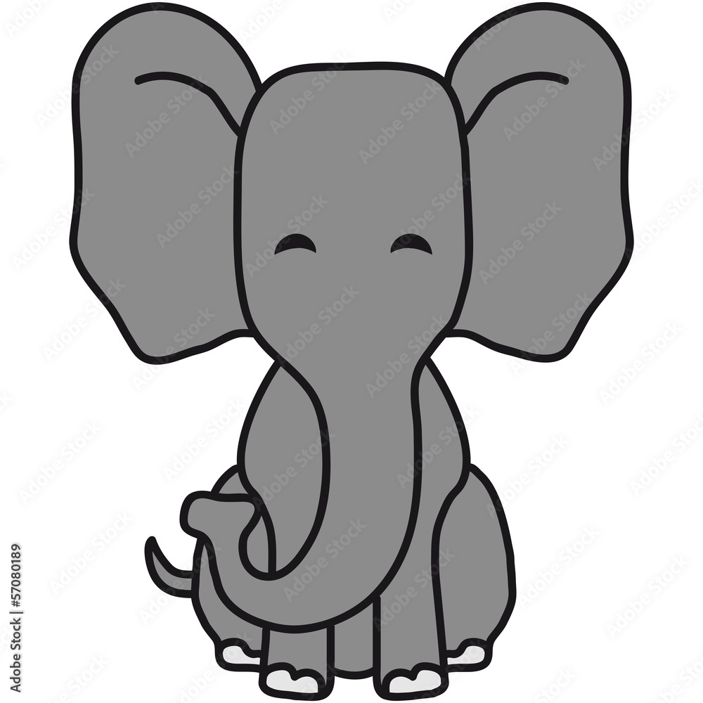 Cute Sitting Elephant Child Cute Sitting Elephant Child