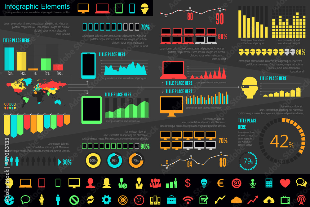 IT Industry Infographic Elements