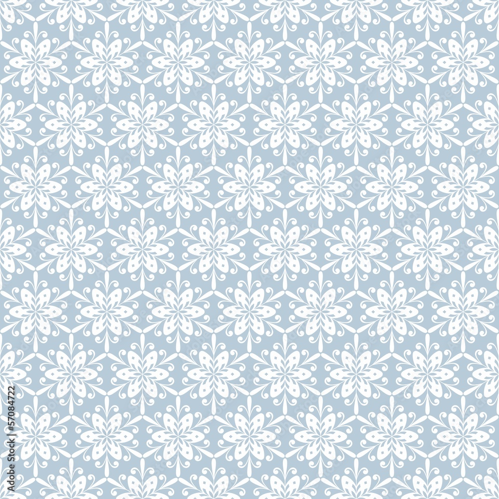 Christmas card with snowflakes. Grey festive background.