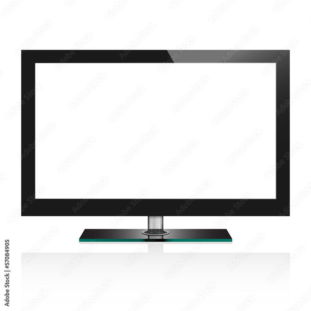 Vector illustration of TV flat screen lcd Vector illustration of TV flat screen lcd