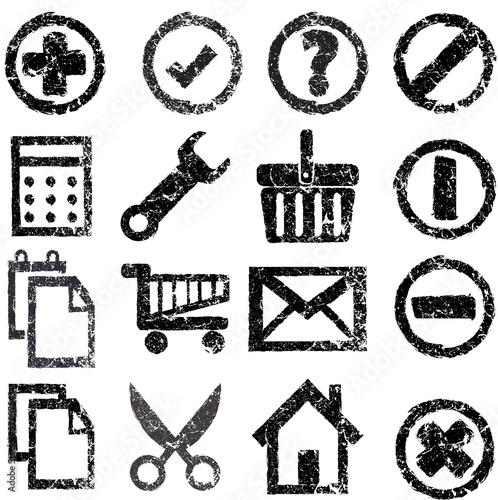 Set of grunge icons