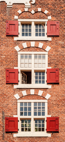 Traditional dutch windows in Amsterdam