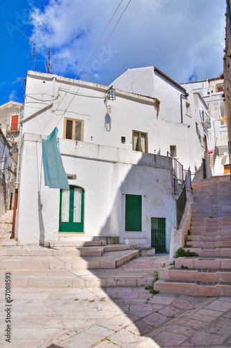 Alleyway. Monte Sant'Angelo. Puglia. Italy.