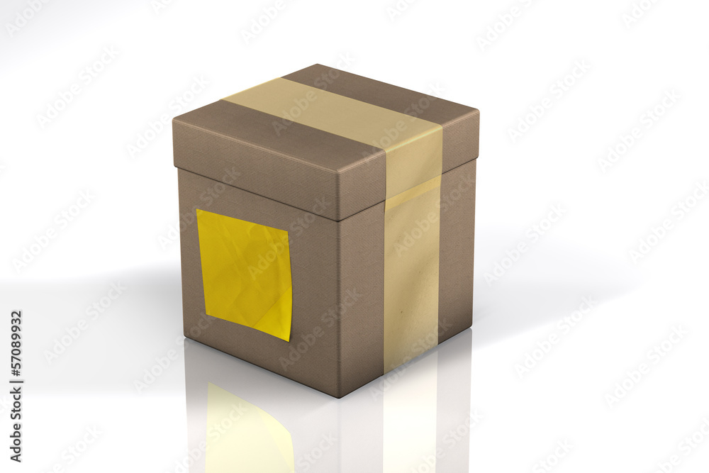 Fototapeta premium Kiste Packet Band - Zettel