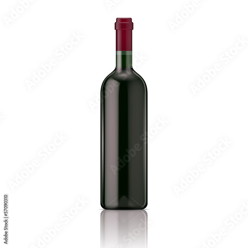 Red wine bottle.