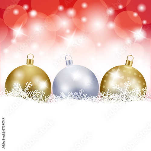 Christmas background with baubles