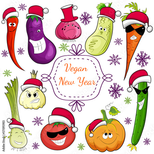 go vegan card design. vector illustration