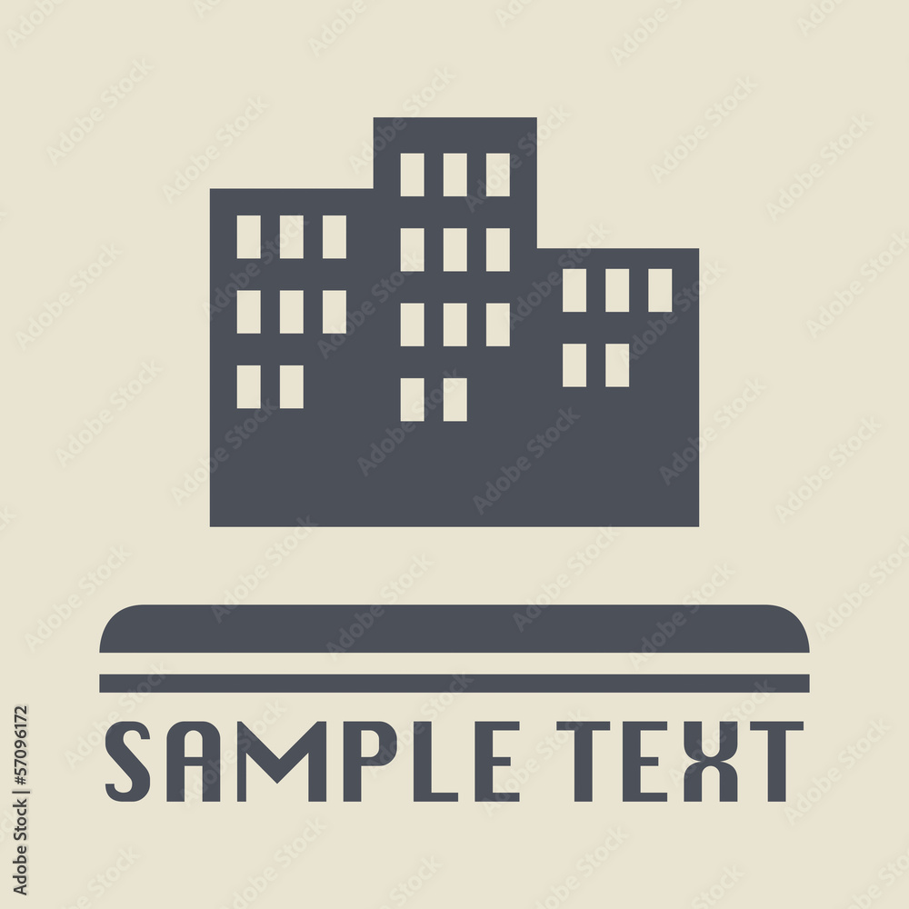 City house icon or sign, vector illustration