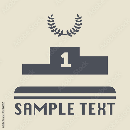 First place icon or sign, vector illustration