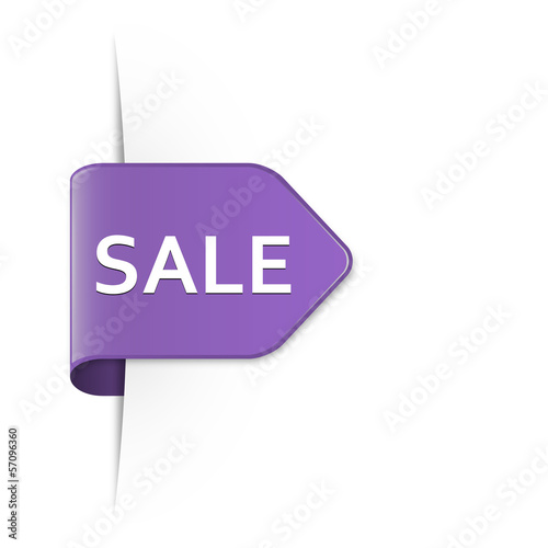 Sale purple label with drop shadow