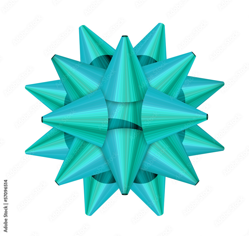 Light blue bow on white background Light blue bow on white background