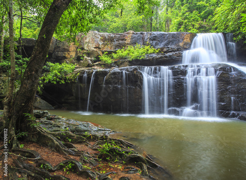 beautiful Deep forest waterfall call  Pangsida waterfall  