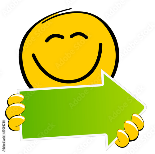 Smiley Pfeil grün