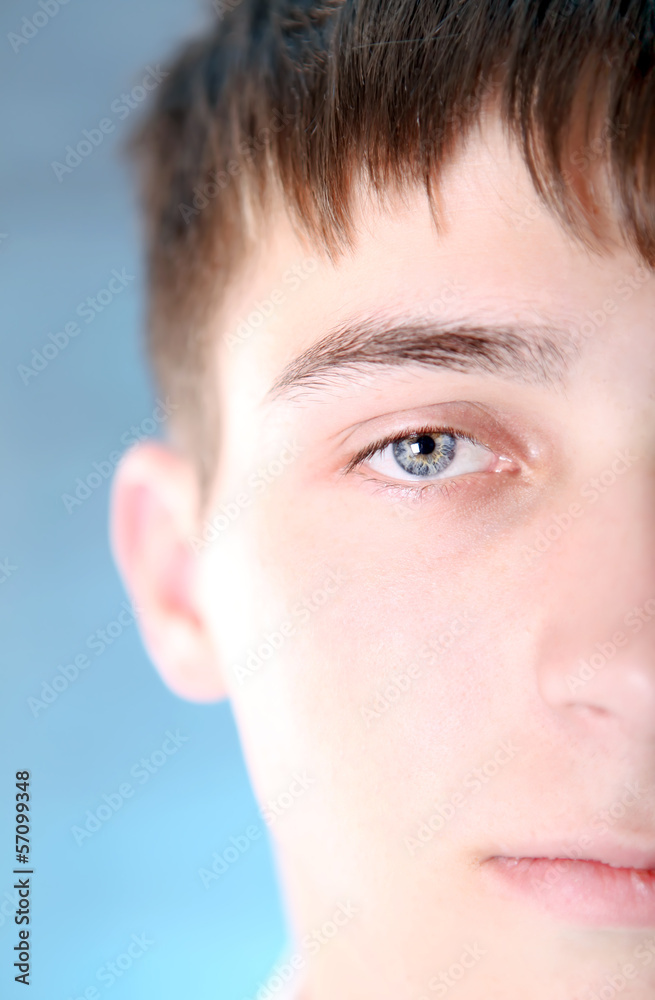 Young Man Face closeup