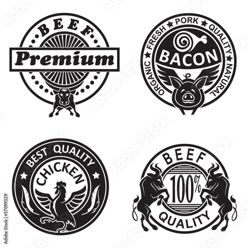 collection of grill labels