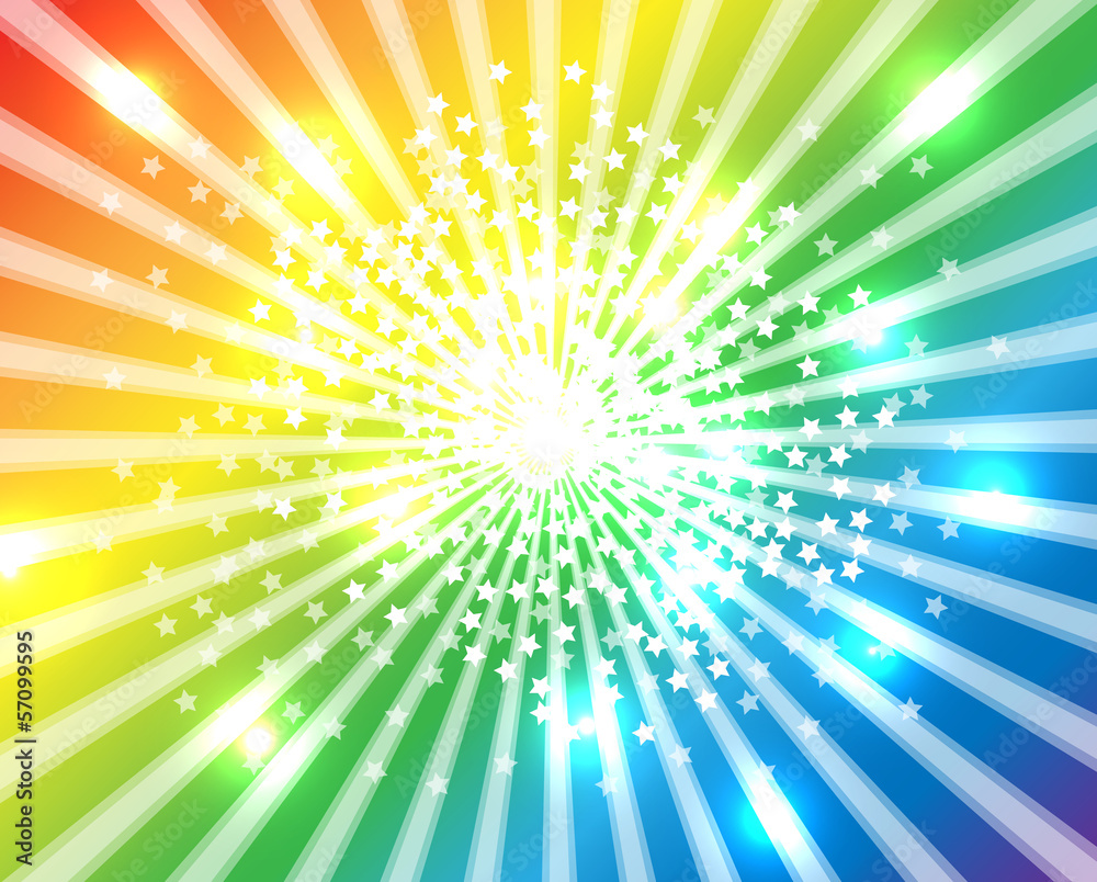 星放射状背景放射光虹色の背景stock Vector Adobe Stock