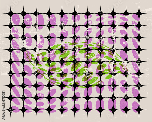 retro background sixties / seventies style, vector, grungy