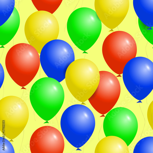 Colorful balloons seamless party pattern