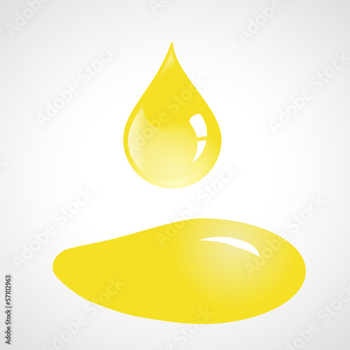 Drop and spill of sunflower oil