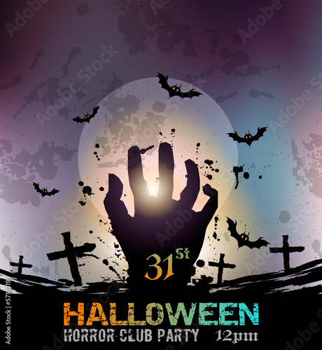 Halloween Fear Horror Party Background for flyers or posters