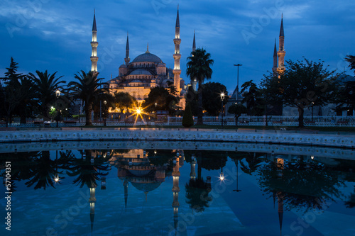 Blue Mosque, Istanbul, in dawn's early light.