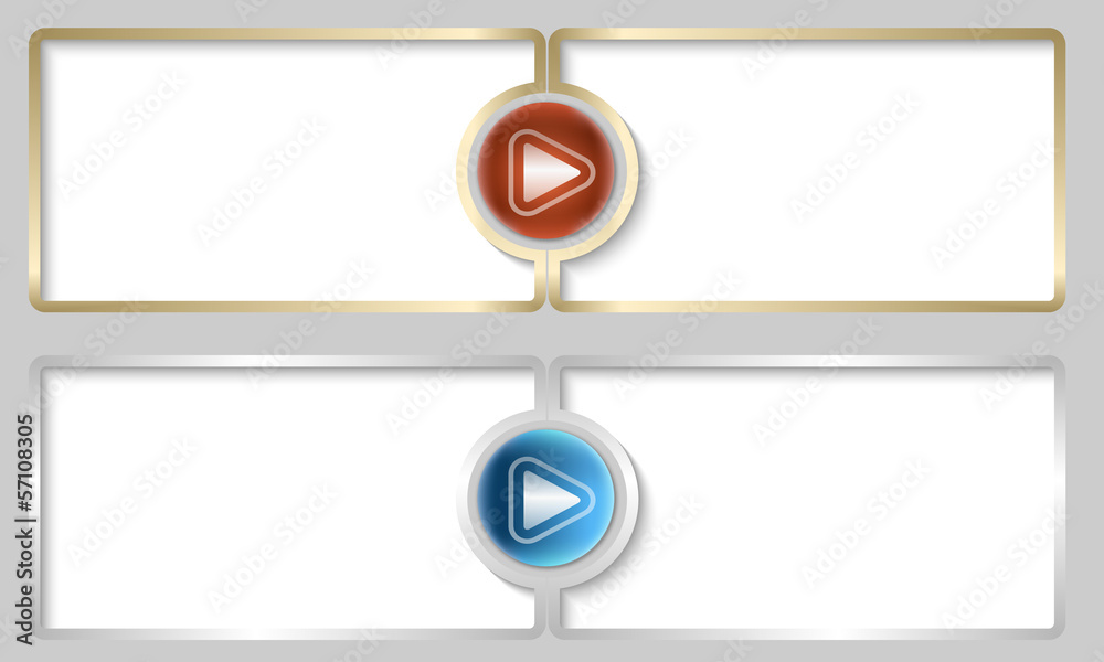 Obraz premium two text boxes with arrow