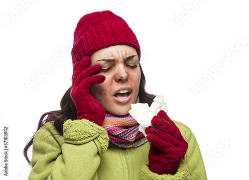 Sick Mixed Race Woman Blowi...
