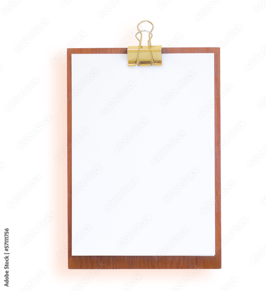 clipboard with white paper clipboard with white paper