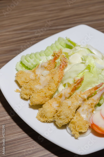 shrimp salad on dish