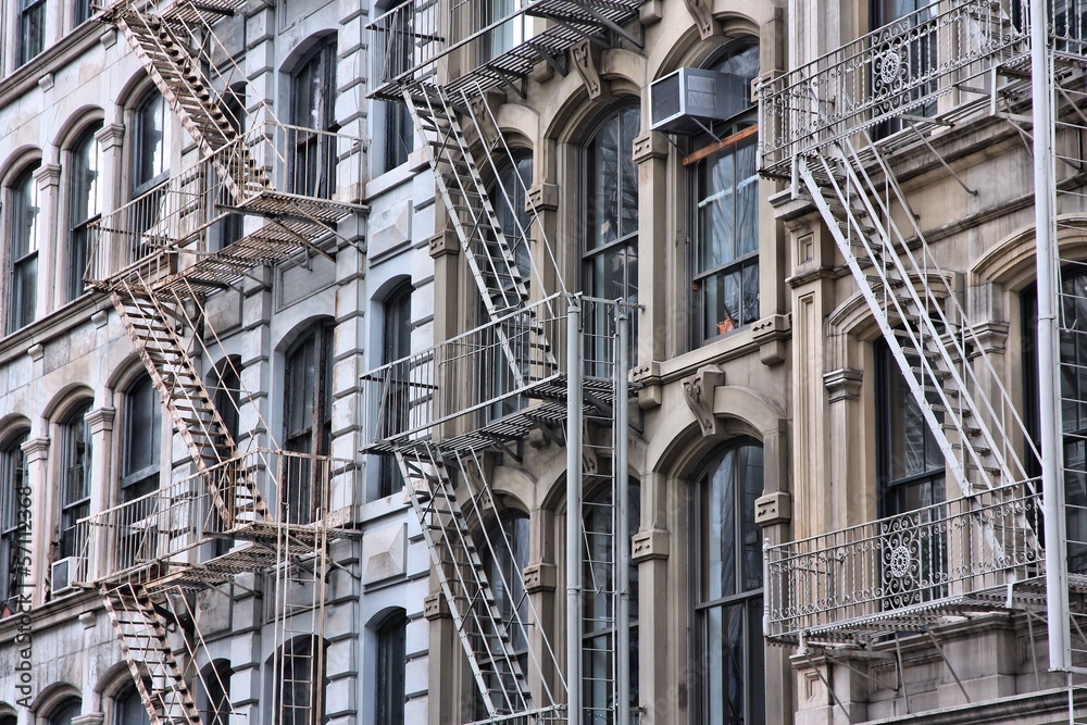 Fire escape stairs in New York