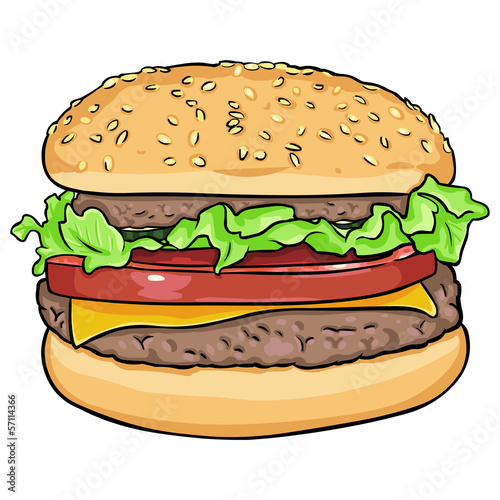 vector cartoon hamburger